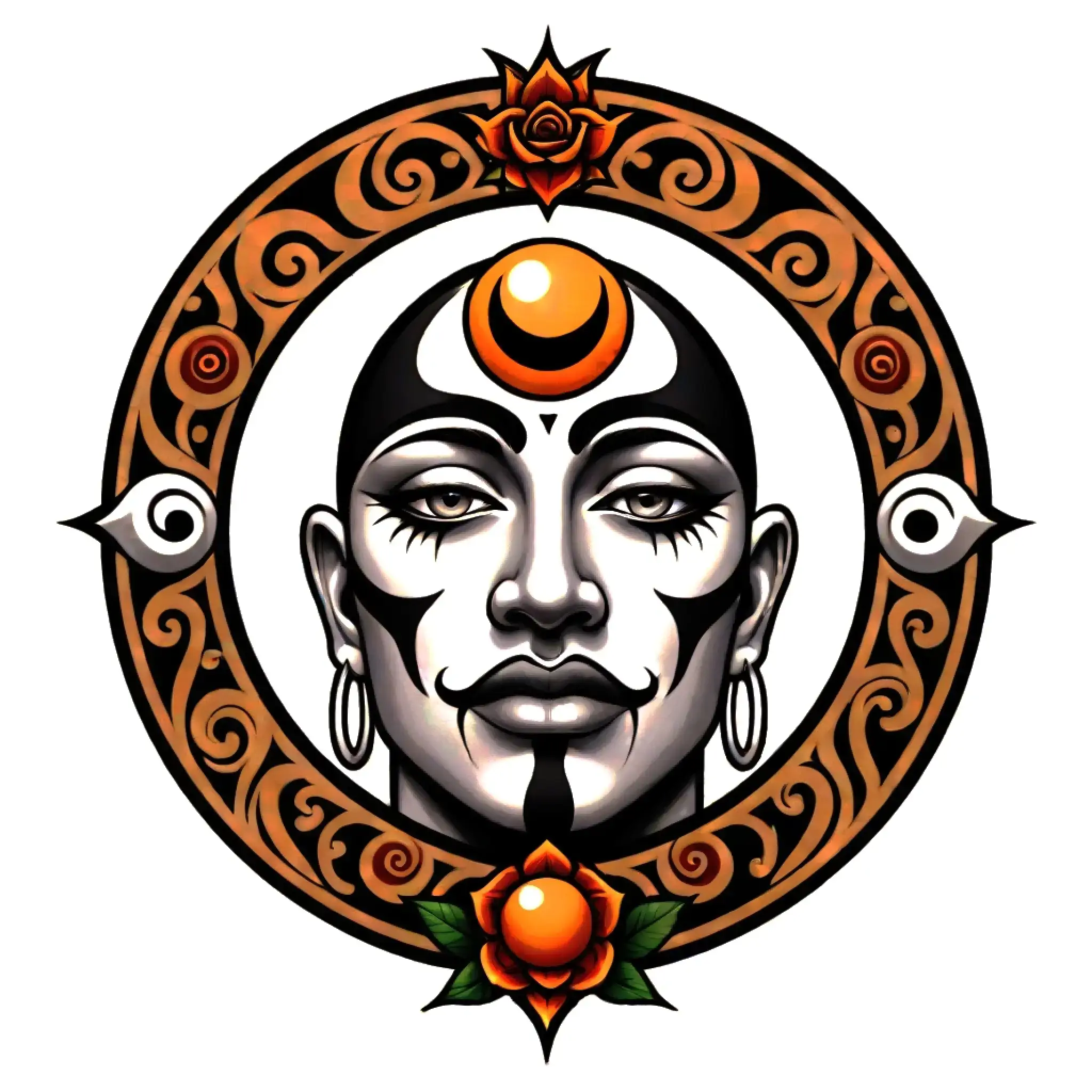 Tattoo design in chicano style