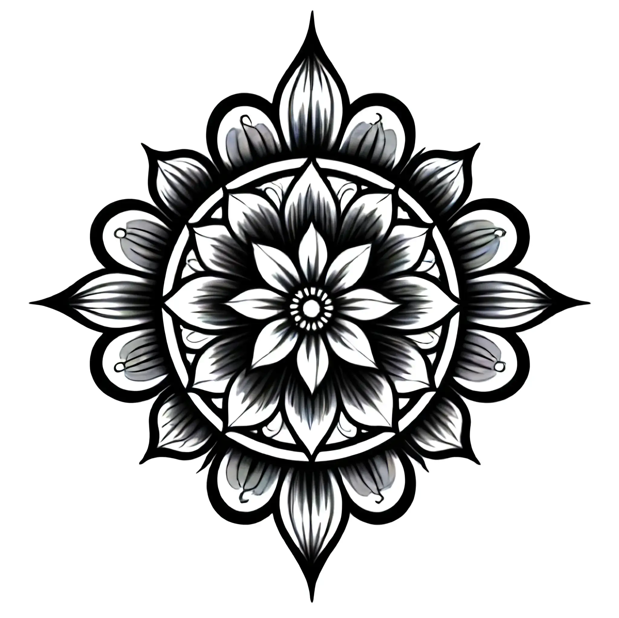 Tattoo design in ornamental style