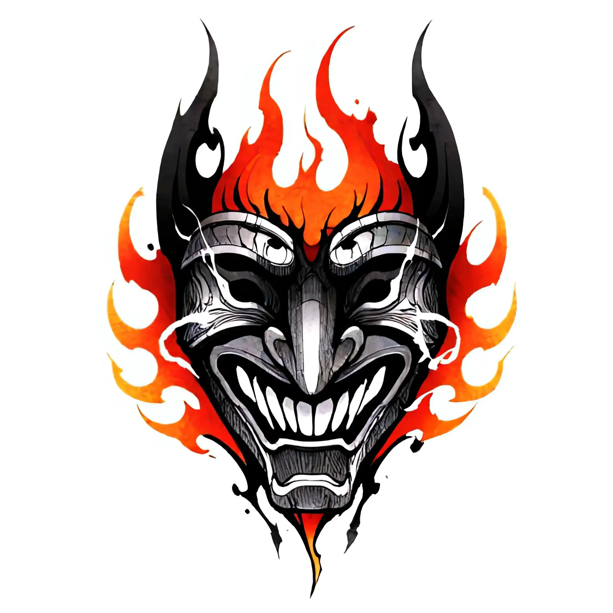 Tattoo with flame design